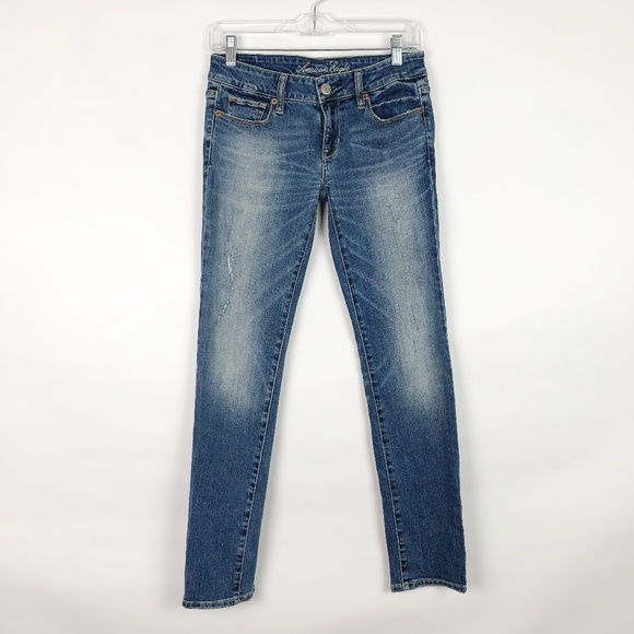 American Eagle Outfitters Denim - American Eagle Med Wash Distressed Skinny Jeans 2S
